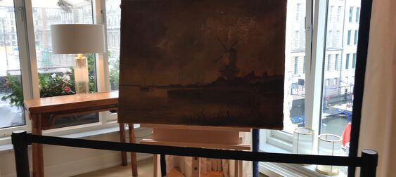 Bild zu: Online-Auktion „Die Mühle von Wijk“ mit Signatur „van Gogh“ - Pressevorführung und Besichtigung