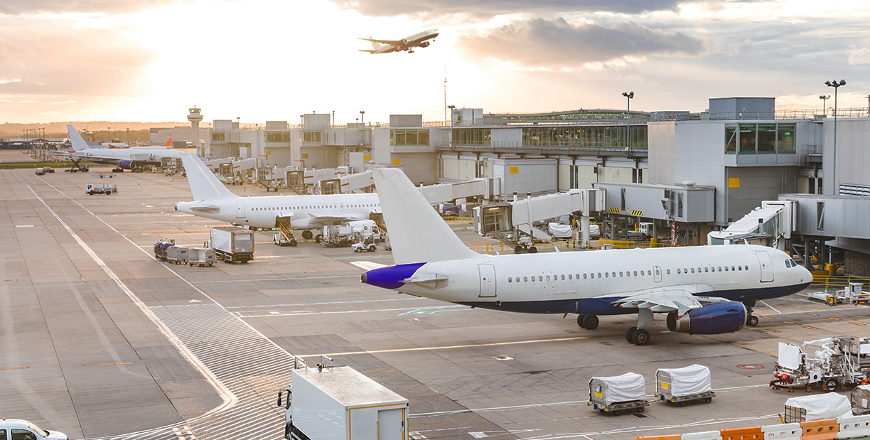 Internationale Vermarktung von Flugzeugmaterial, Flughafentechnik und –Equipment.